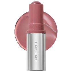 Haus Labs By Lady Gaga Color Fuse Longwear Hydrating Glassy Lip + Cheek Blush Balm Stick Glassy Hibiscus